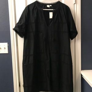 Black linen dress/swim cover up.